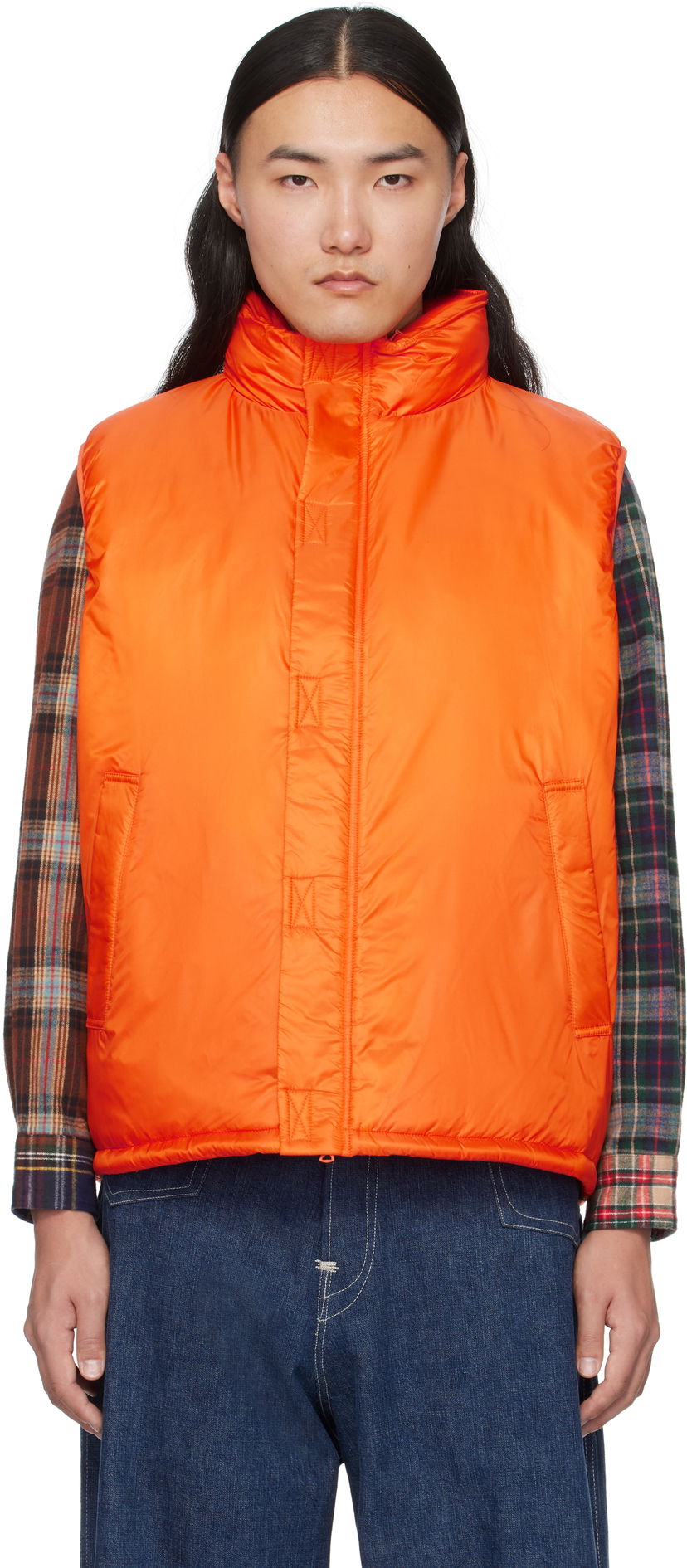Prsluk BEAMS BEAMS PLUS MIL Puff Version 2 Ripstop Vest Narančasta | 38060116139
