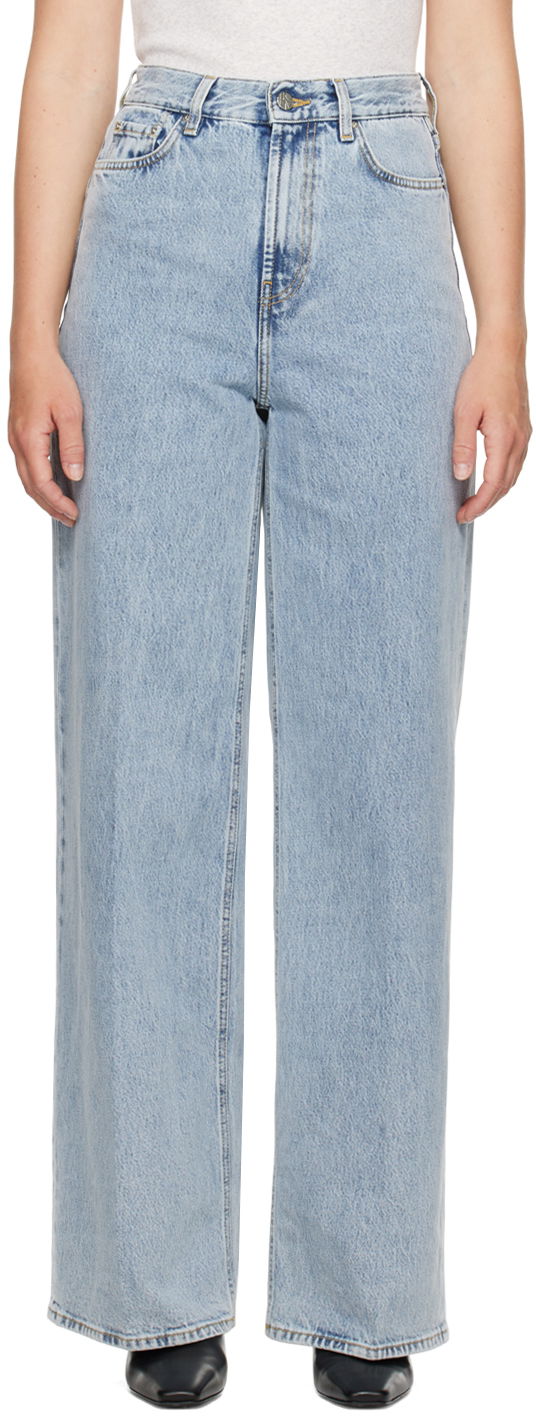 Jeans TOTEME Wide Leg Jeans Plava | 242-WRB2426-FB0045