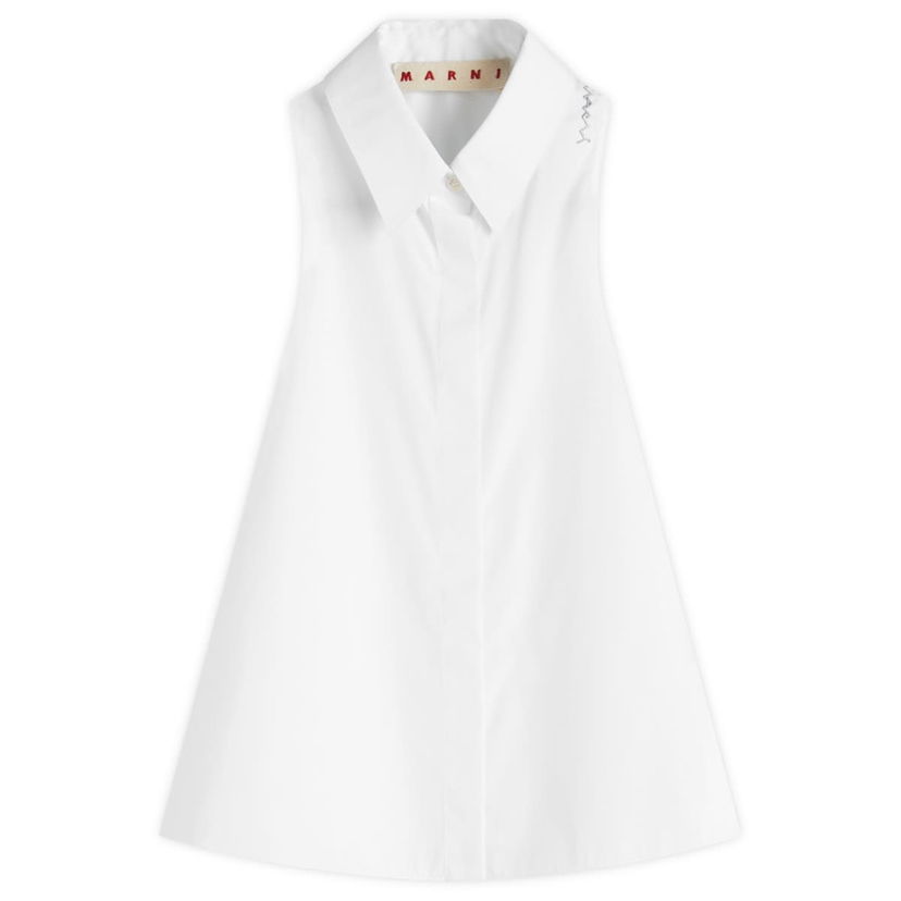 Košulja Marni Marni Sleeveless A-Line Shirt Bijela | CAMA0612S0