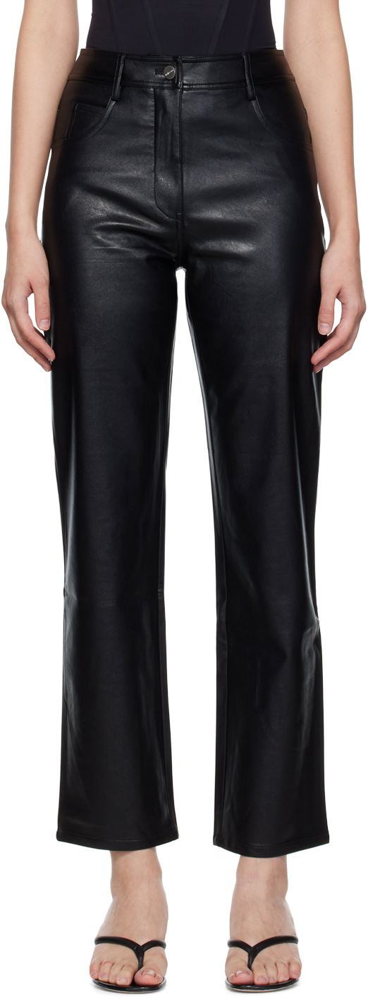 Hlače Miaou Miaou Junior Faux-Leather Pants Crna | 1010-CL-BLKL