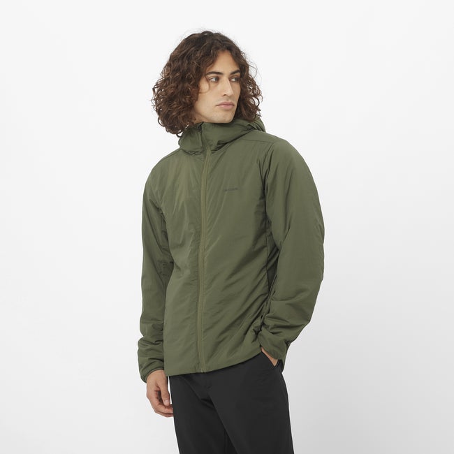 Vjetrovka Salomon Flex Hooded Jacket Zelena | LC2473600