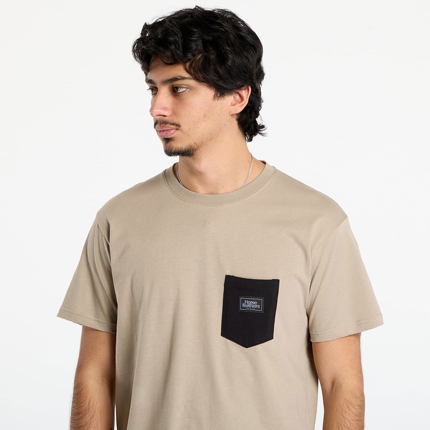 Majica kratkih rukava Horsefeathers Pocket T-Shirt Alpha Bež | SM1257N, 1