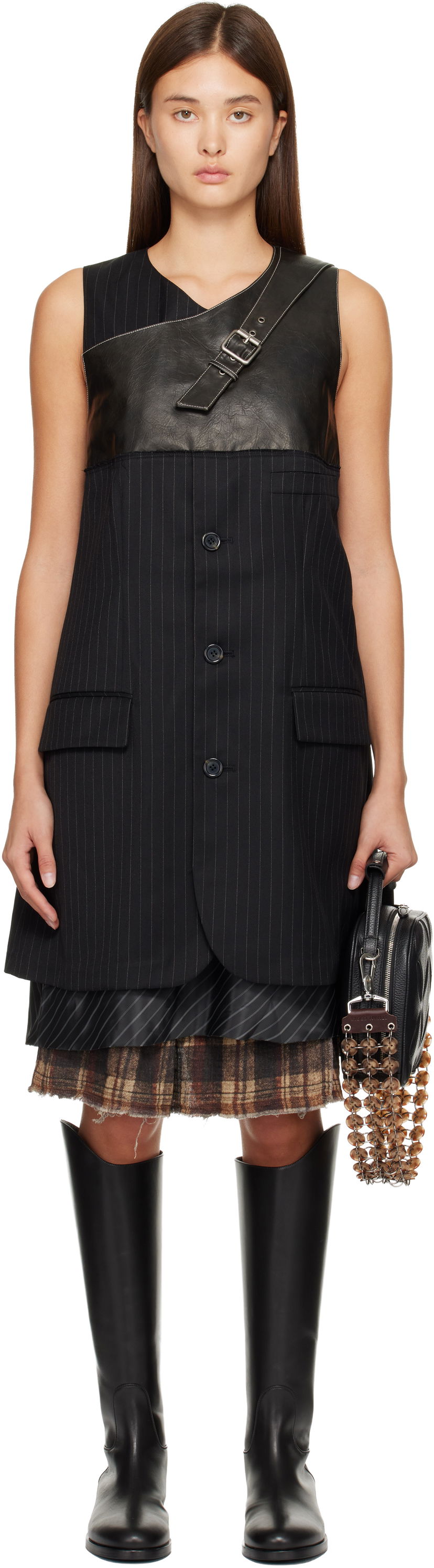 Haljina Andersson Bell Blazer Cut Sleeveless Midi Dress Crna | atb1396w