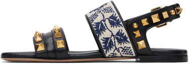 Odjeća Valentino Valentino Garavani County Grape Embroidery Sandals Crna | 6W2S0LP2CQL, 2