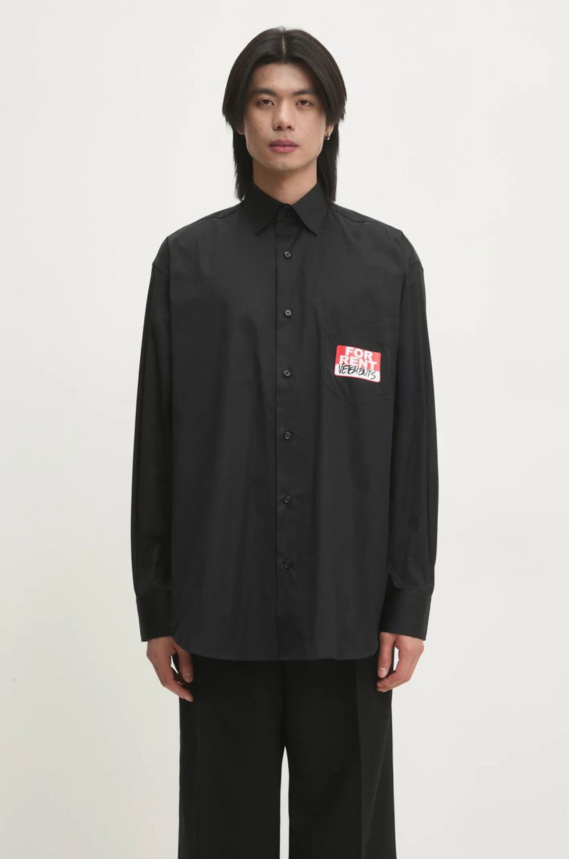 Košulja VETEMENTS VETEMENTS For Rent Relaxed Fit Shirt Crna | UA66SH450B