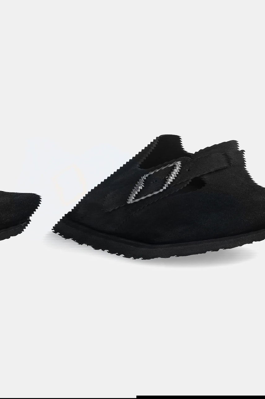 Tenisice i cipele Birkenstock 1774 London Art Deco LEVE Suede Buckle Shoe with Flat Heel Crna | 1031960, 0