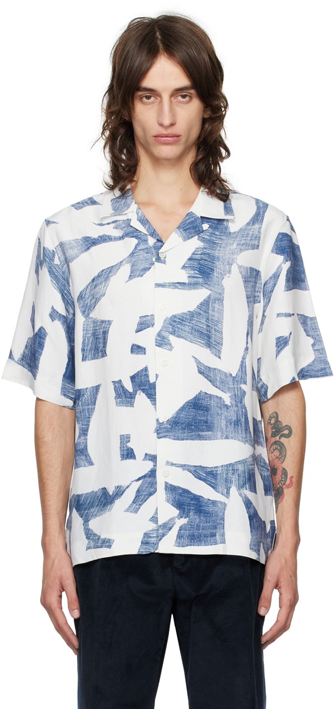 Košulja Paul Smith Paul Smith Abstract Print Shirt Bijela | M1R-905U-N02392-40