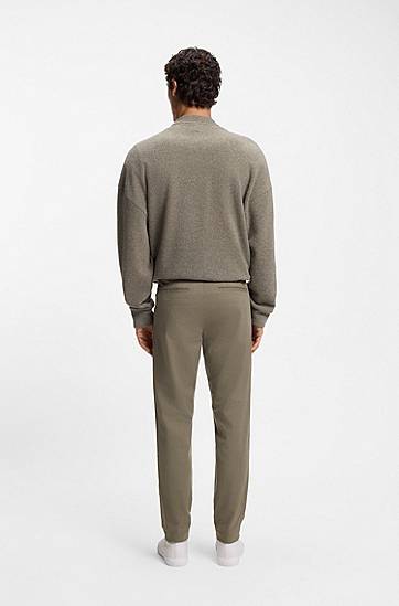 Hlače BOSS Modern-fit trousers in brushed twill Smeđa | 50549461, 1