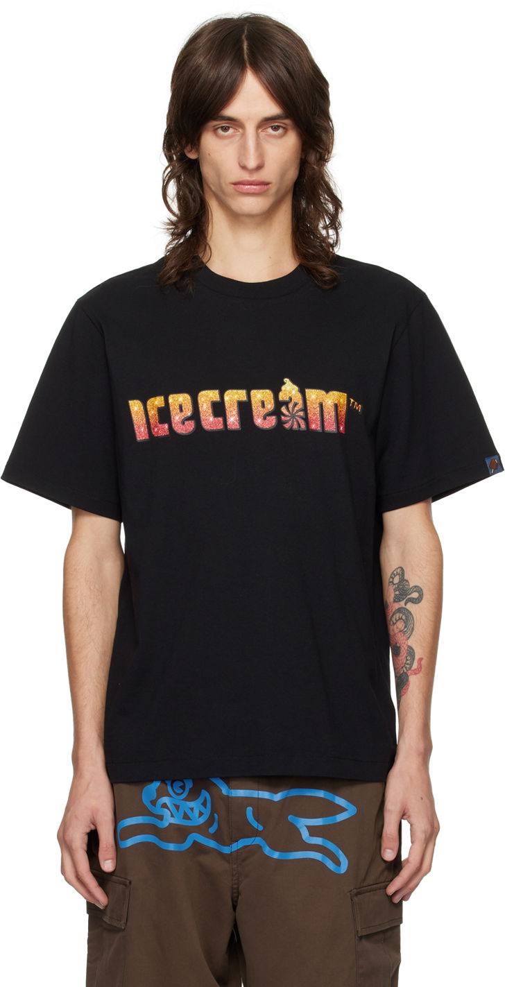 Majica kratkih rukava BBC IceCream Soft Serve Sparkle T-Shirt Crna | IC24349