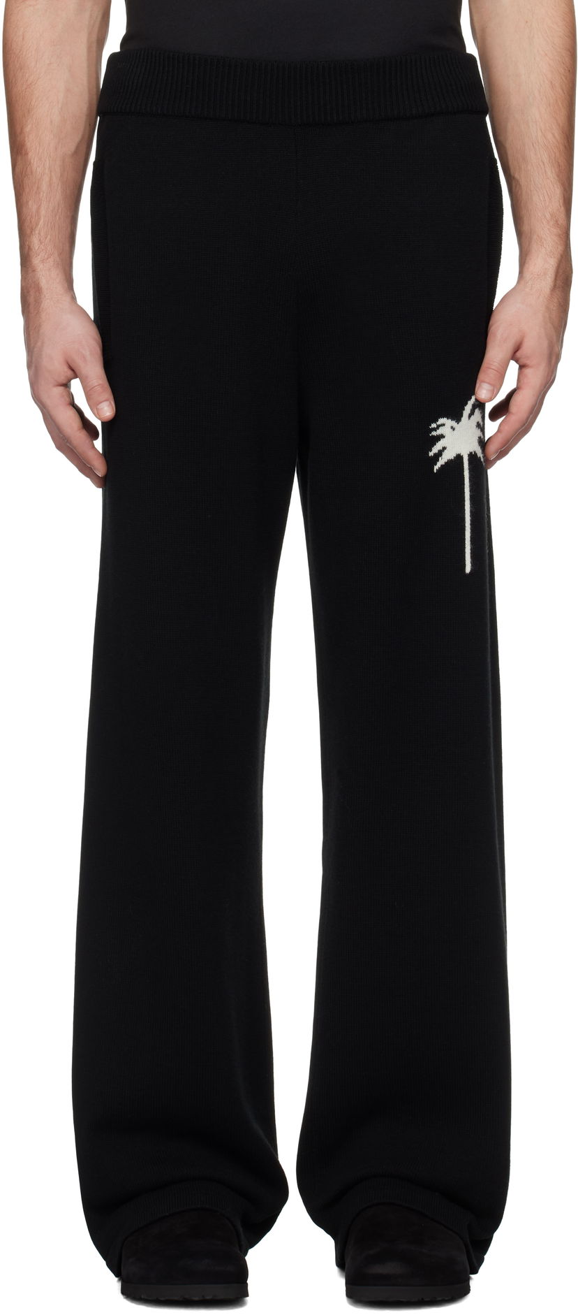 Trenirka Palm Angels Knit Sweatpants Crna | PMHG021S25KNI0011003