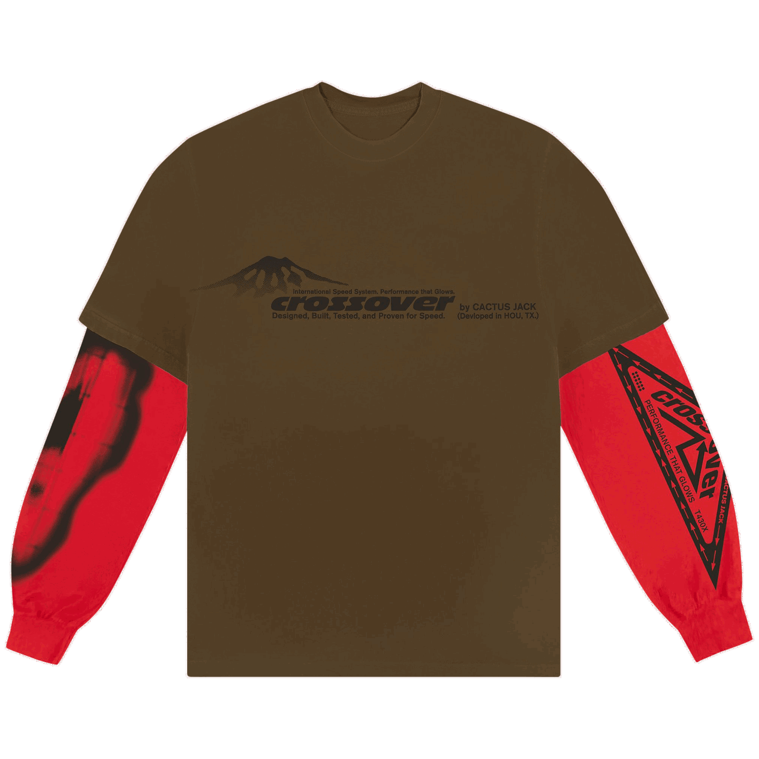 Majica kratkih rukava Cactus Jack by Travis Scott Crossover Long-Sleeve Smeđa | CJJ6 CL19 BROW, 0