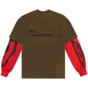 Majica kratkih rukava Cactus Jack by Travis Scott Crossover Long-Sleeve Smeđa | CJJ6 CL19 BROW, 0