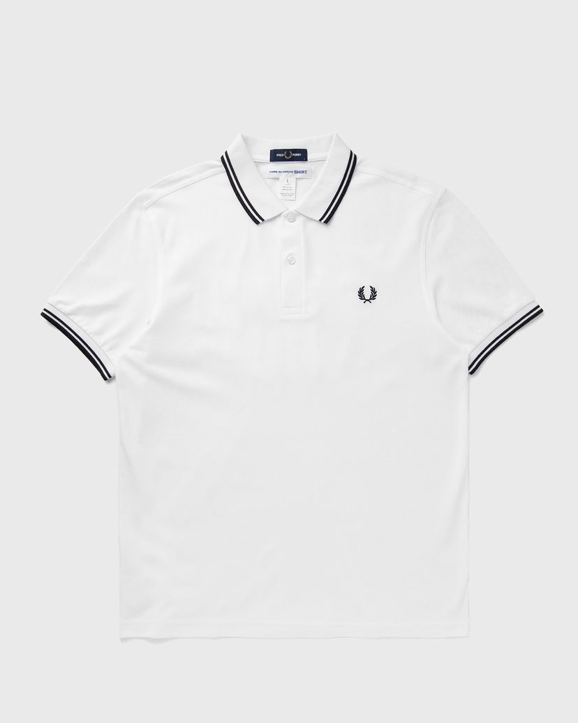 Polo majica Comme des Garçons Fred Perry Knit T-Shirt Bijela | FO-T502-S25-3
