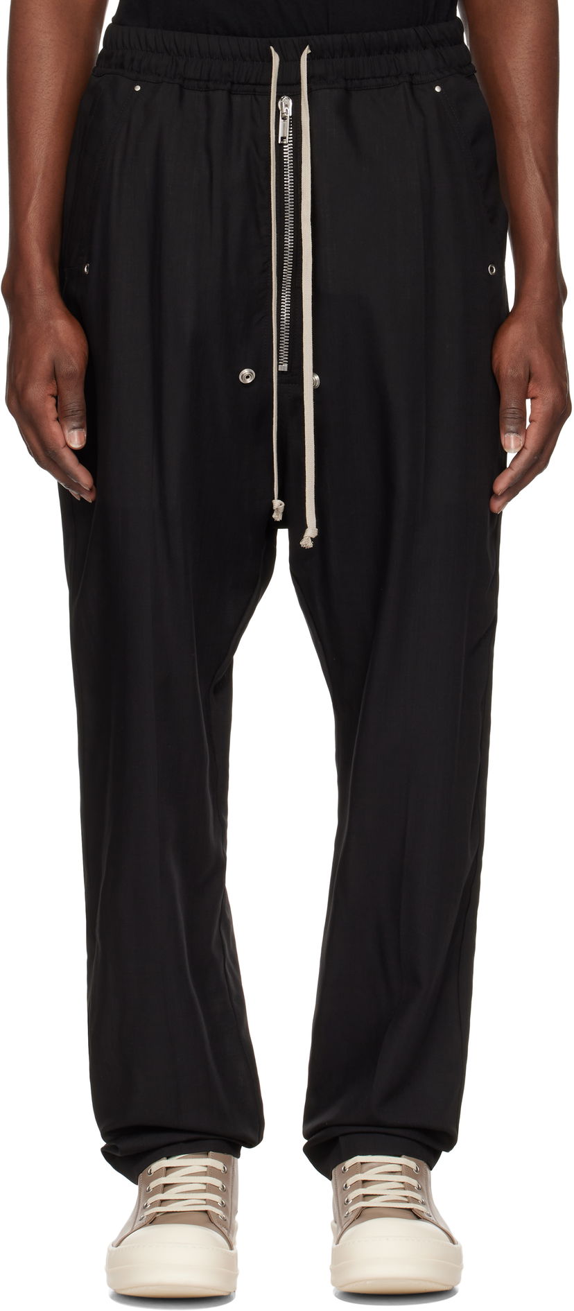Trenirka Rick Owens Rick Owens Hollywood Bela Trousers Crna | RU01E5361 WG