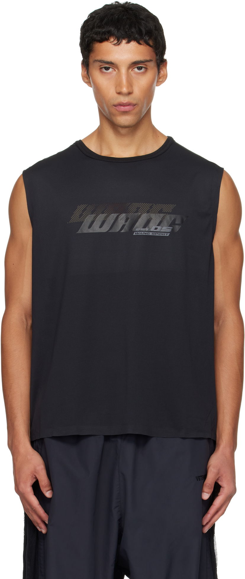 Majica bez rukava Alexander Wang Alexander Wang Graphic Logo Muscle Tank Top Crna | 6CC3251089