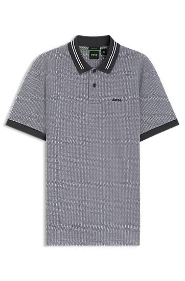 Polo majica BOSS Dot Print Piqué Polo Shirt Siva | 50544482