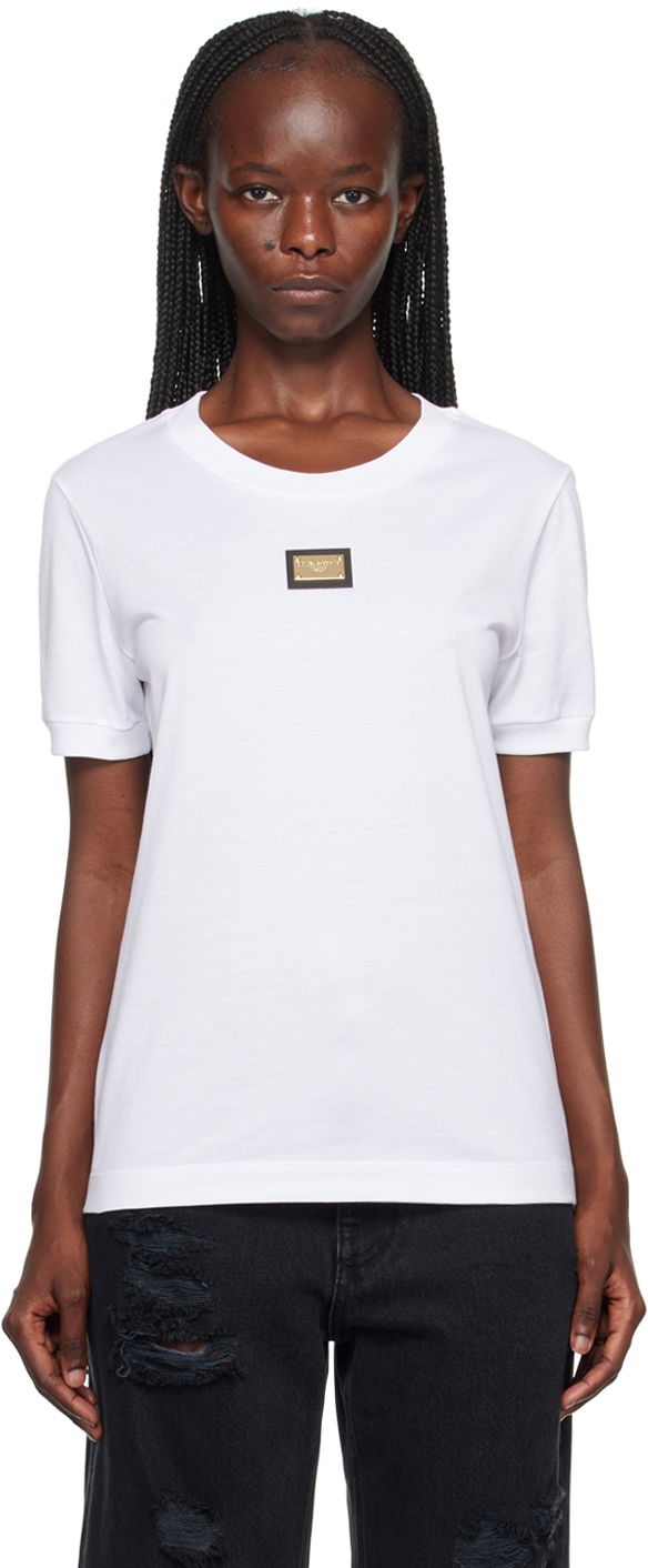 Majica kratkih rukava Dolce & Gabbana White 'DG' T-Shirt Bijela | F8N08T FU7EQ