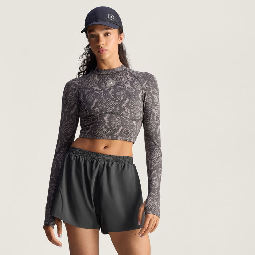 Crop top adidas Performance adidas By Stella McCartney Training Long Sleeve Crop Top Siva | JW4567