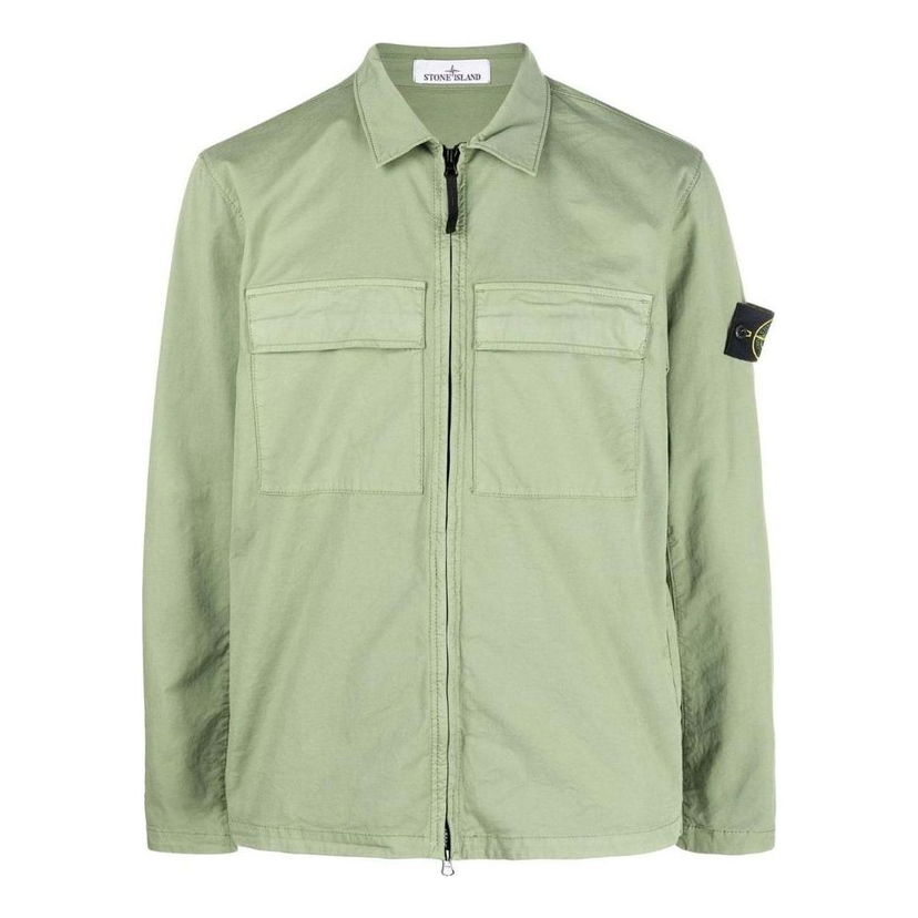 Košulja Stone Island Compass Logo Shirt Jacket Zelena | 781510210-V0055