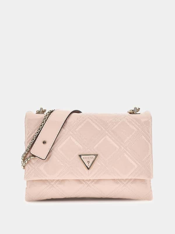 Ručna torbica GUESS Deesa Patent Crossbody Ružičasta | HWTG9224210