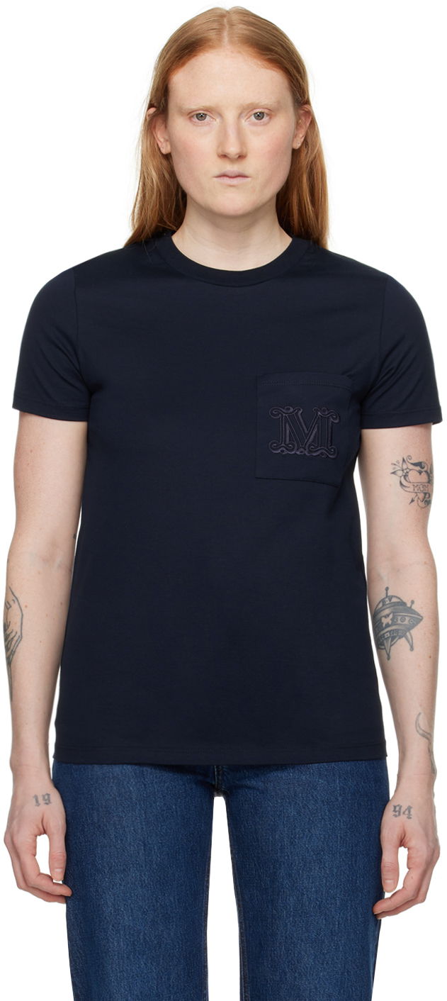 Majica kratkih rukava Max Mara Max Mara Crewneck Pocket Tee Tamnoplava | 2411941032600