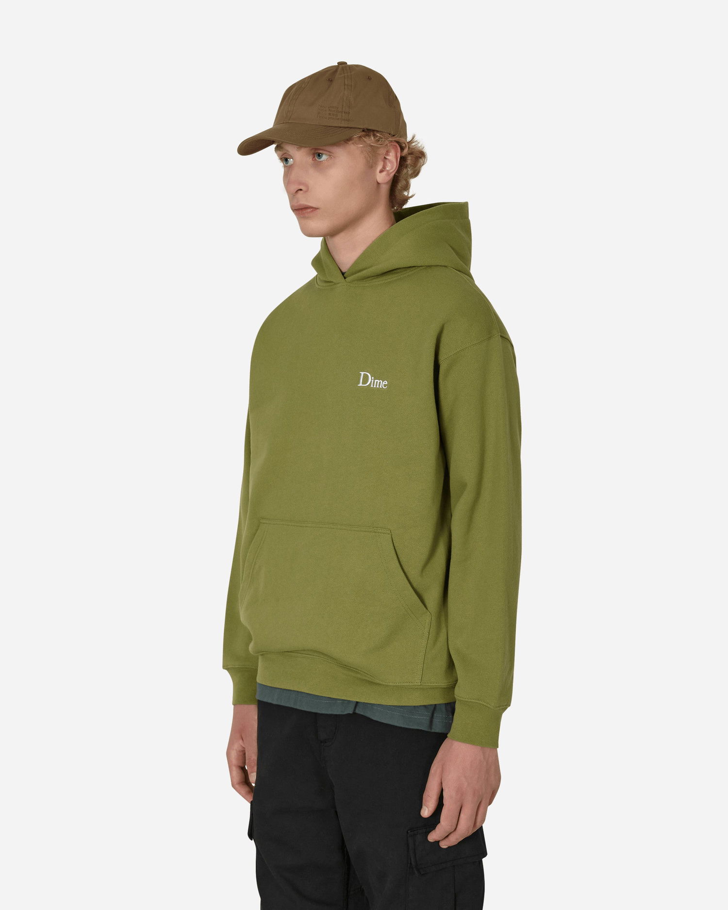 Dukserice Dime Classic Small Logo Hooded Sweatshirt Zelena | DIMEF11CAR CAR, 1