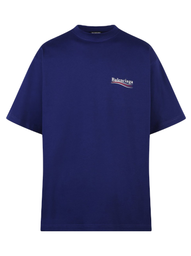Majica kratkih rukava Balenciaga Political Campaign Oversized T-Shirt Tamnoplava | 641675TIV521195