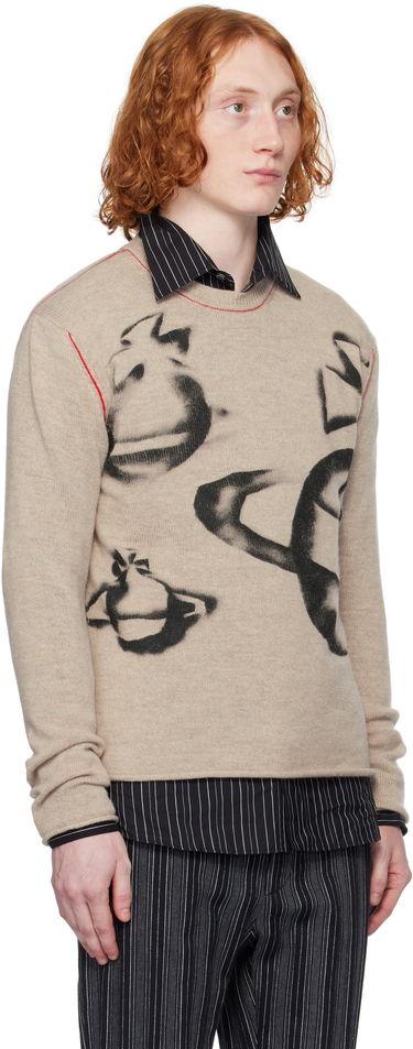 Džemper Vivienne Westwood Vivienne Westwood Orbit Print Sweater Bež | 2701002B-Y0018-, 1