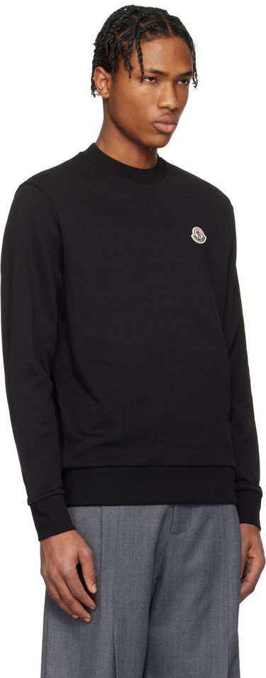 Džemper Moncler Moncler Logo Patch Cotton Sweatshirt Crna | K10918G00073809KR, 1