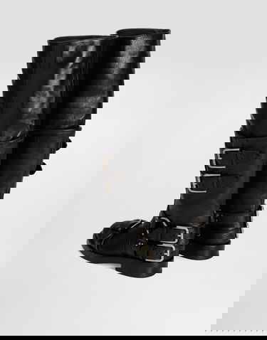 Dodaci Dolce & Gabbana Dolce & Gabbana Horse Leather Buckle Knee-High Boots Crna | CU1243AW6028B956, 2