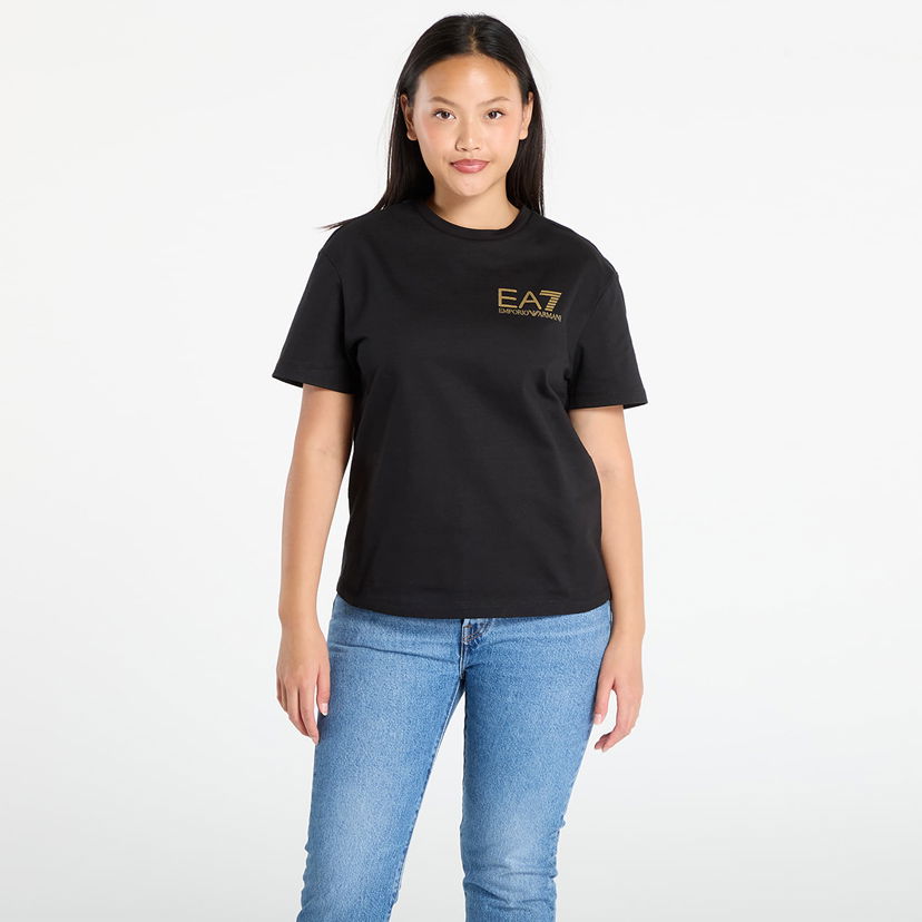 Majica kratkih rukava Emporio Armani EA7 Emporio Armani Train Logo Series T-Shirt Crna | 7W000725AF12957MC004