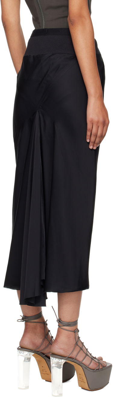 Suknja Rick Owens Rick Owens Concordians A-Line Bias Midi Skirt Crna | RP02E4343 SCH, 2