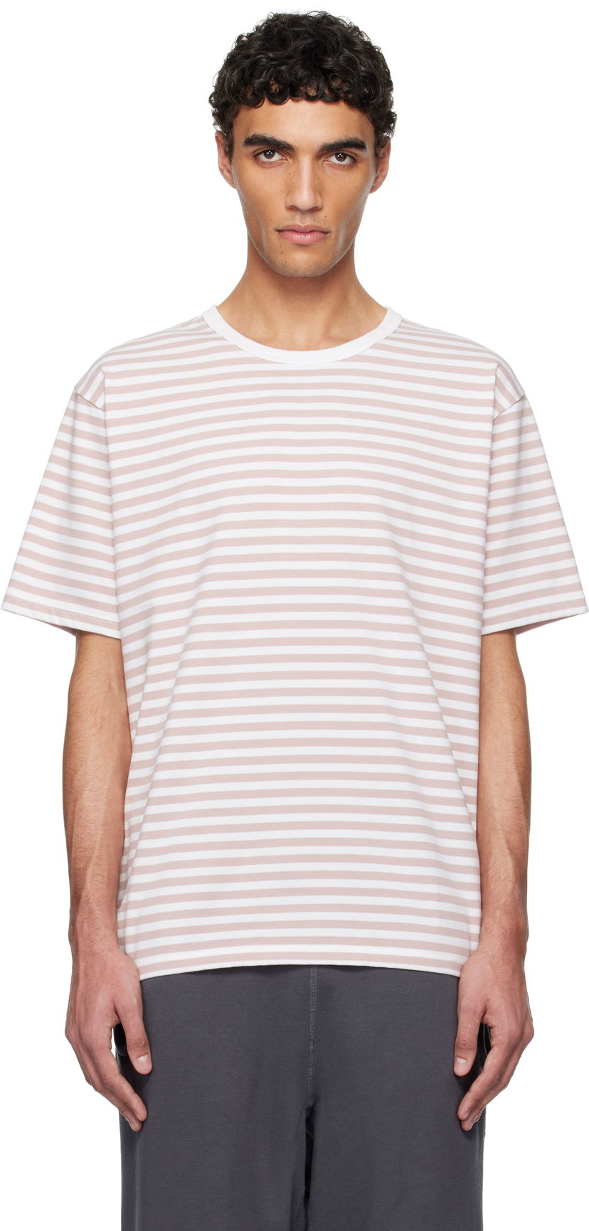 Majica kratkih rukava NANAMICA nanamica Stripe Jersey T-Shirt Ružičasta | S25SH120U