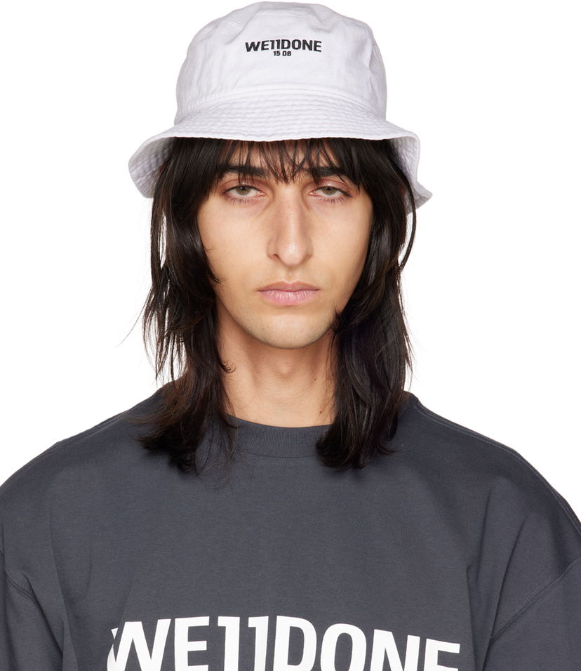 Šešir We11done Logo Bucket Hat Bijela | WD-AH3-22-420-U-WH