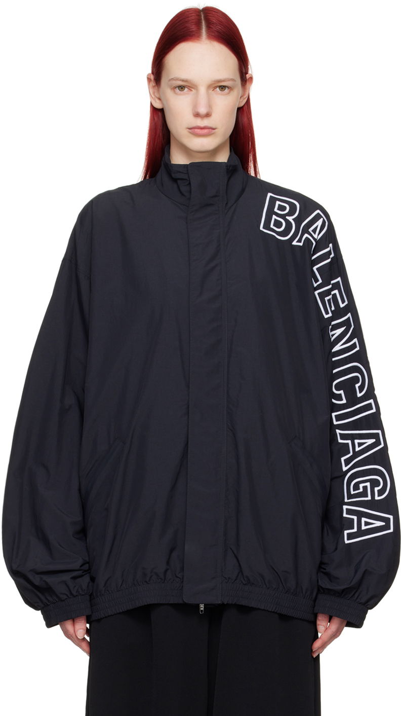 Jakna Balenciaga Black Outline Jacket Crna | 768920 TNO79