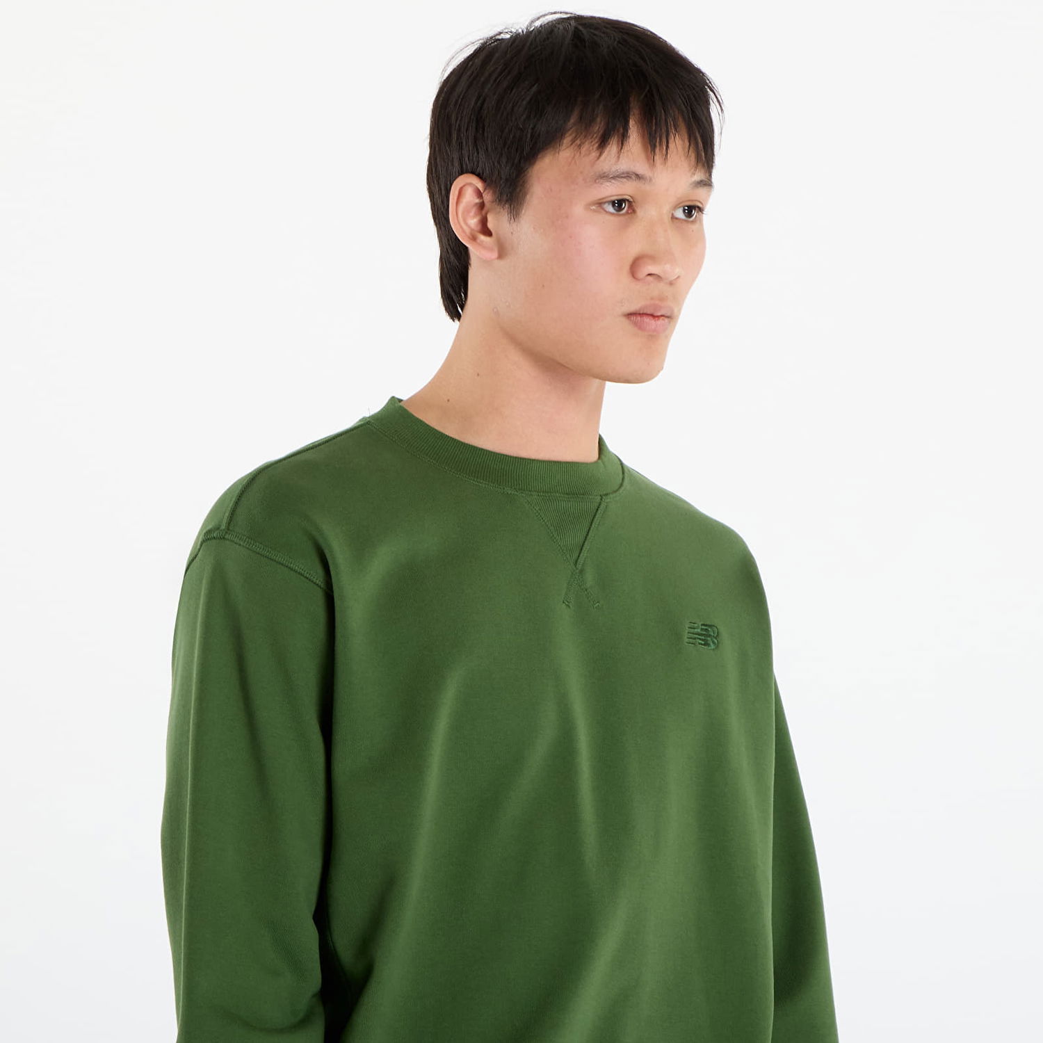 Dukserice New Balance Crewneck Sweatshirt Zelena | NBMT41506DAE, 1