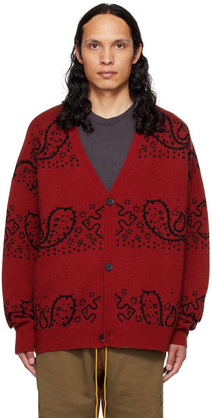 Džemper Rhude Rhude Bandana Cardigan Crvena | RHFW22GA10173109