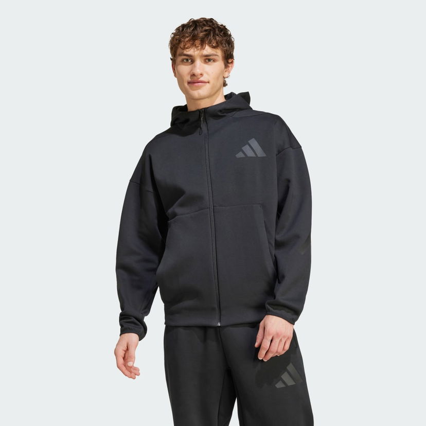 Dukserice adidas Performance Z.N.E. Full-Zip Hooded Crna | JE7538
