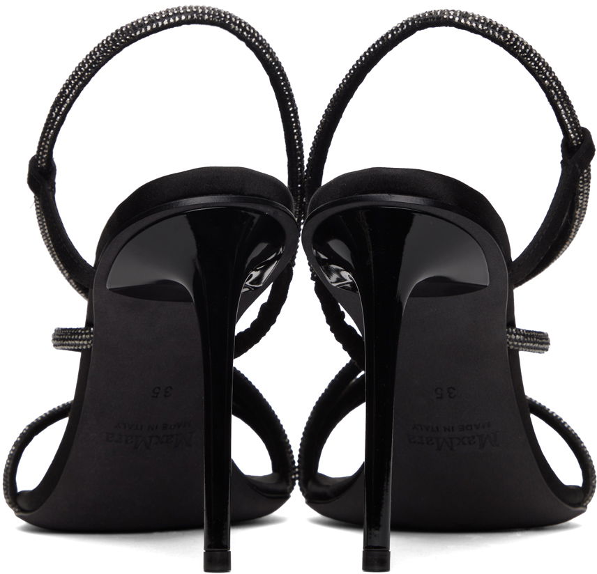 Tenisice i cipele Max Mara Rhinestone Slingback Heeled Sandals Crna | 2345262133600 MM84104, 1