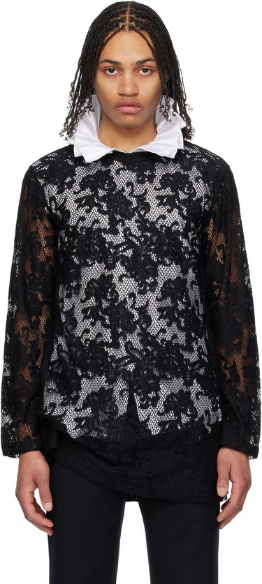 Košulja Comme des Garçons Comme des Garçons Homme Plus Raschel Lace T-Shirt Crna | PO-T036-051, 0