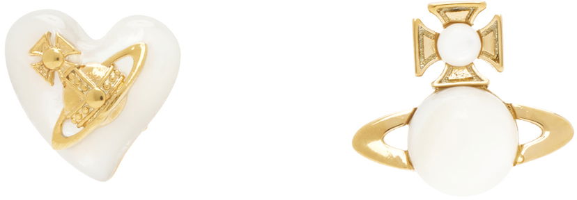 Naušnice Vivienne Westwood Gold-tone & Faux Pearl Earrings Metalik | 62010343-02R273-IM