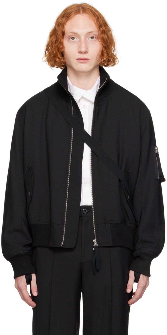 Bomber jakna Helmut Lang Seatbelt Bomber Jacket Crna | O02HM102