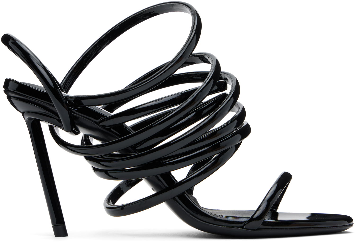 Tenisice i cipele Alaïa ALAÏA Glossy Multistrap Stiletto Heel Sandals Crna | AA3S118TK049, 0