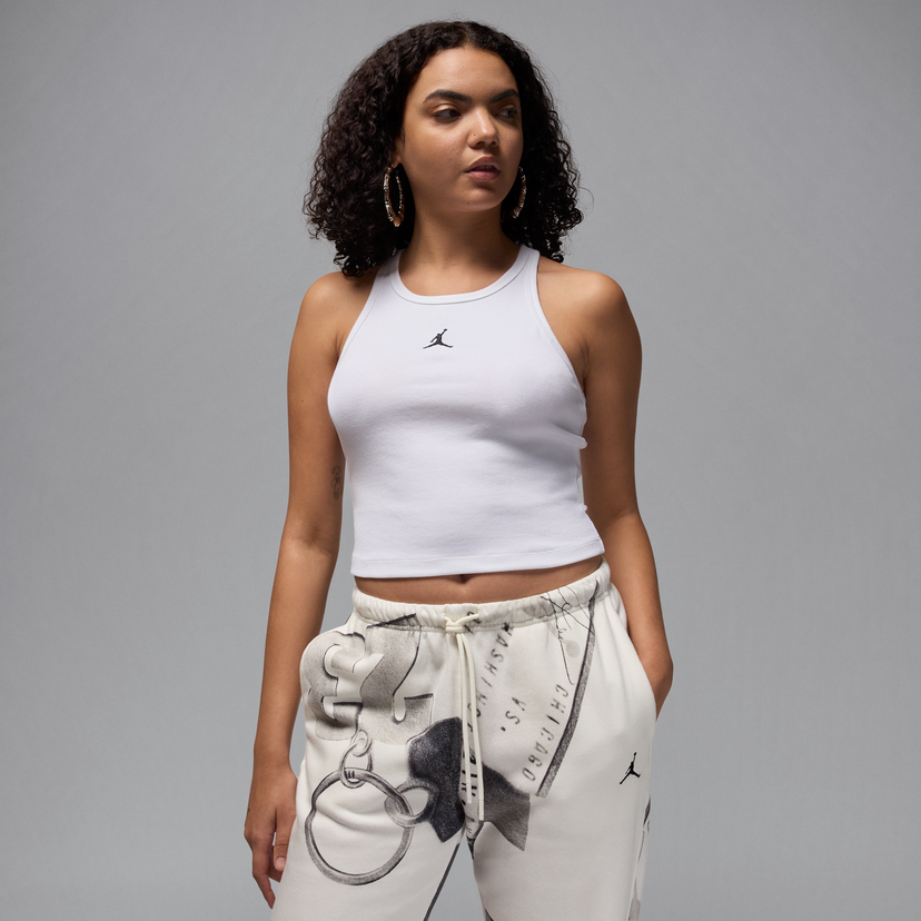 Majica bez rukava Jordan Jordan Essentials Crop Tank Top Bijela | HF9474-100