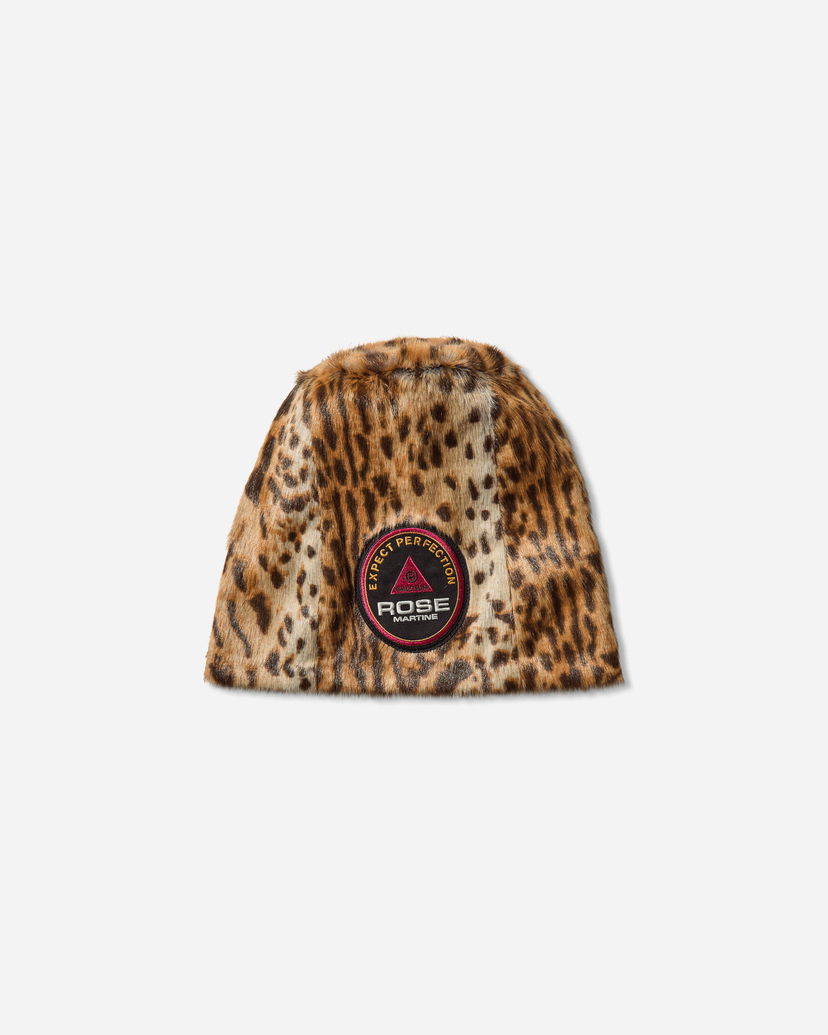 Kapica Martine Rose Faux Fur Leopard Print Beanie Smeđa | 1228WF07720