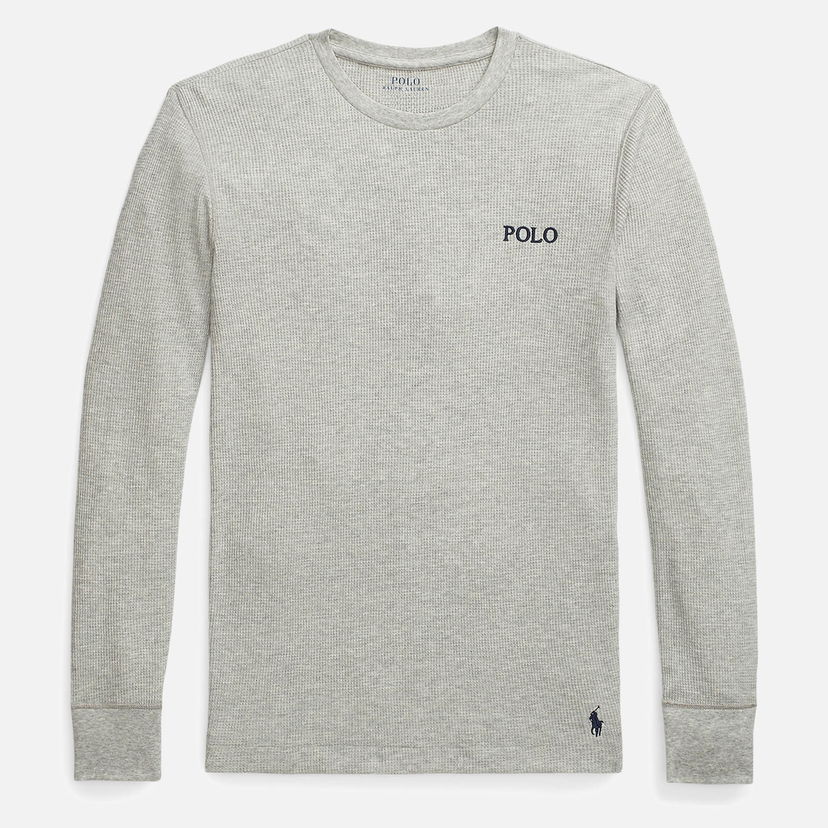 Džemper Polo by Ralph Lauren Polo Ralph Lauren Nachthemd aus Waffelpiqué - Andover Heather - Siva | 714899615003
