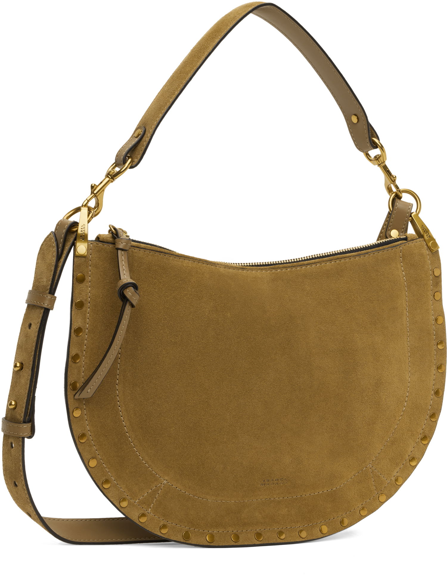 Torba za rame ISABEL MARANT Isabel Marant Oskan Soft Zipped Suede Shoulder Bag Zelena | BF0066FA-B2C03M, 1