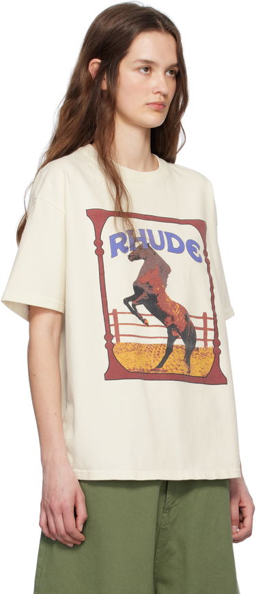 Majica kratkih rukava Rhude Rhude Cadre Horse Graphic Tee Crna | RHSS25TT05012, 4