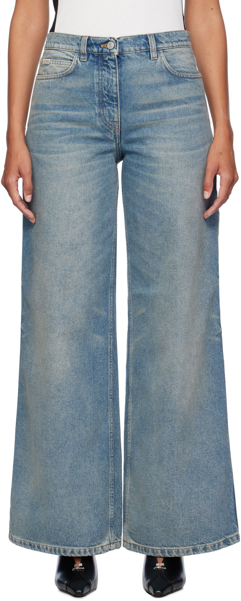 Jeans Courrèges Hammer Baggy Jeans Plava | 324DPA253DE0033