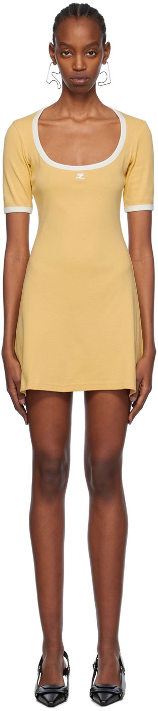 Haljina Courrèges Courrèges Holistic Minidress Žuta | 124JRO358JS0070